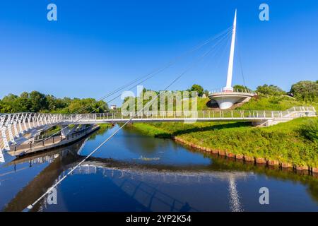 Stockingfield Bridge, Forth and Clyde Canal, Glasgow, Schottland, Großbritannien, Europa Stockfoto