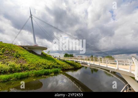 Stockingfield Bridge, Forth and Clyde Canal, Glasgow, Schottland, Großbritannien, Europa Stockfoto