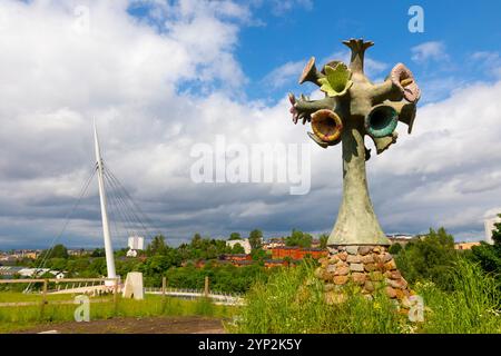 Stockingfield Bridge, Forth and Clyde Canal, Glasgow, Schottland, Großbritannien, Europa Stockfoto