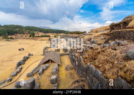 Archäologische Stätte von Sacsayhuaman, UNESCO-Weltkulturerbe, Cusco, Region Cusco, Peru, Südamerika Stockfoto