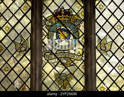 Großbritannien, England, Rutland, Cottesmore, St. Nicholas Church, Kapelle, RAF Cottesmore, Fenster Stockfoto