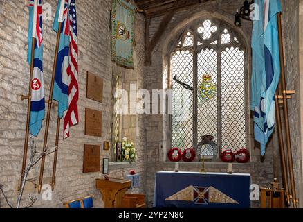 Großbritannien, England, Rutland, Cottesmore, St. Nicholas Church, RAF-Kapelle Stockfoto