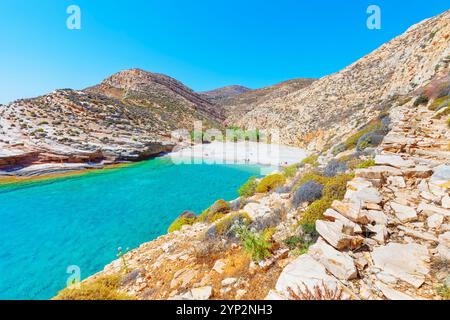 Livadaki Beach, Folegandros Island, Kykladen, griechische Inseln, Griechenland, Europa Stockfoto