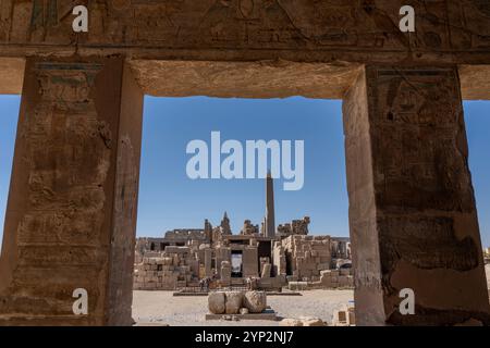 Tempel des Amun, Tempelkomplex von Karnak, UNESCO-Weltkulturerbe, Theben, Ägypten, Nordafrika, Afrika Stockfoto