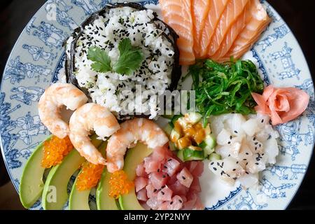 Sashimi Teller, japanische Küche, Frankreich, Europa Stockfoto