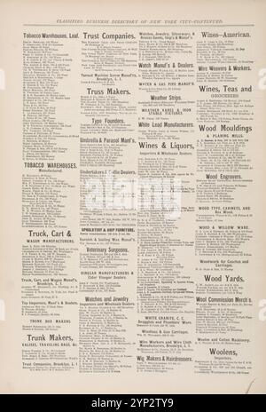 Classified Business Directory of New York [13] 1871 Stockfoto