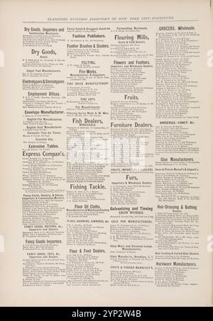 Classified Business Directory of New York [5] 1871 Stockfoto