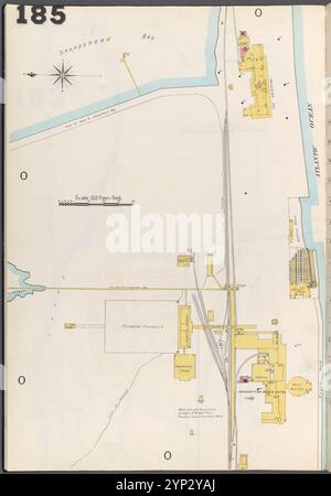 Brooklyn Vol. B-Platte Nr. 185 [Karte begrenzt durch Sheepshead Bay, Atlantic Ocean] 1884 - 1936 Stockfoto