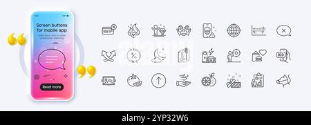 Kreuzungspfeile, Present und Builders union Zeilensymbole für Web-App. Piktogrammsymbol Vektor Stock Vektor