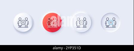 Symbol Gleichheitslinie. Ethik-Gleichgewichtszeichen. Zeilensymbole. Vektor Stock Vektor