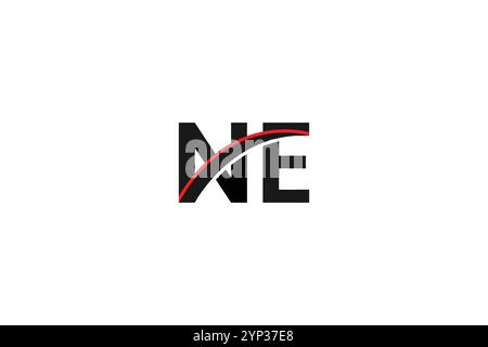 Monogramm Letter NE Moderne Initial Logo Design Linked Circle Vector Illustration Stock Vektor