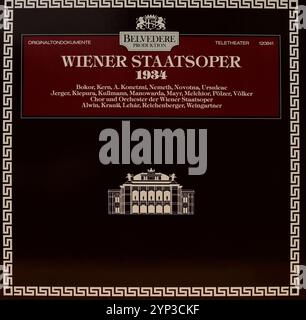 Plattencover aus Vintage-Vinyl. Original-Tondokumente, Wiener Staatsoper 1934 Stockfoto