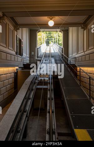 Die Polybahn-Standseilbahn in Zürich, Schweiz Stockfoto