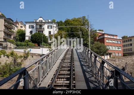 Die Polybahn-Standseilbahn in Zürich, Schweiz Stockfoto