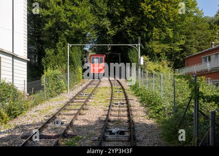 Die Polybahn-Standseilbahn in Zürich, Schweiz Stockfoto