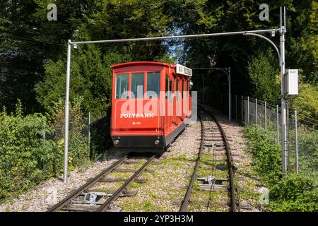 Die Polybahn-Standseilbahn in Zürich, Schweiz Stockfoto