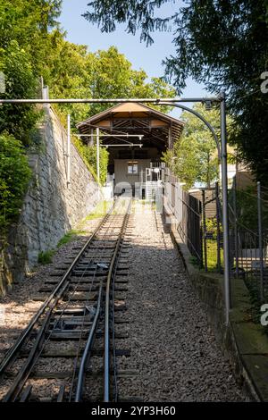 Die Polybahn-Standseilbahn in Zürich, Schweiz Stockfoto