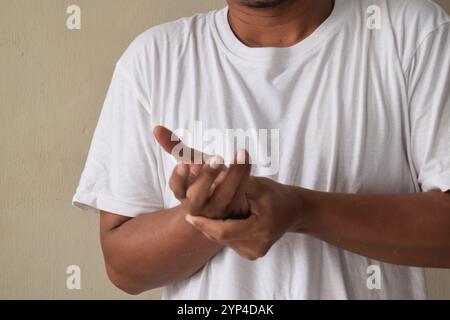 Hände Geste Gesundheit und medizinische Konzept Stockfoto