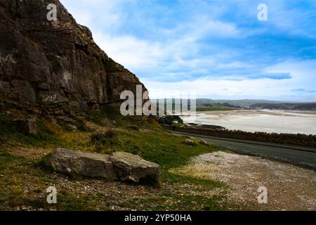 Auf der Spitze des Großen Orme in Llandudno, mit Blick auf die Nordküste. Stockfoto