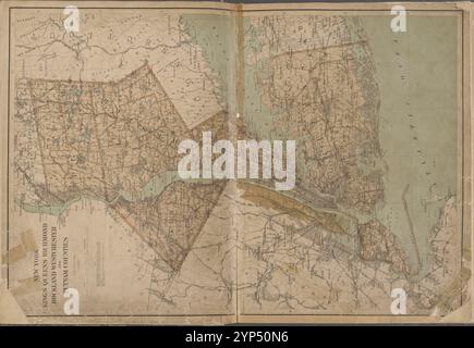 New York State, Doppelseite Nr. 6 [Karte der New York Kings, Queens, Richmond, Rockland, Westchester, und Putnam Counties] 1895 Stockfoto