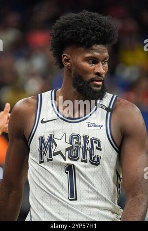 Orlando, Florida, USA, 27. November 2024, Orlando Magic's Jonathan Isaac #1 im Kia Center. (Foto: Marty Jean-Louis/Alamy Live News Stockfoto