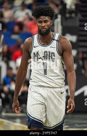 Orlando, Florida, USA, 27. November 2024, Orlando Magic's Jonathan Isaac #1 im Kia Center. (Foto: Marty Jean-Louis/Alamy Live News Stockfoto