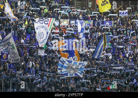 Roma, Latium, ITALIEN. November 2024. 28/11/2024 Roma, Stadio Olimpico, incontro di calcio valevole per l' Europa League 2024/24 tra SS Latium vs Ludogorets . Foto: Supporters Lazio (Credit Image: © Fabio Sasso/ZUMA Press Wire) NUR REDAKTIONELLE VERWENDUNG! Nicht für kommerzielle ZWECKE! Stockfoto