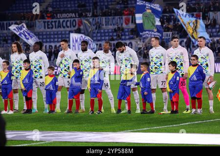 Roma, Latium, ITALIEN. November 2024. 28/11/2024 Roma, Stadio Olimpico, incontro di calcio valevole per l' Europa League 2024/24 tra SS Latium vs Ludogorets . Foto: Lazio Fußball (Foto: © Fabio Sasso/ZUMA Press Wire) NUR REDAKTIONELLE VERWENDUNG! Nicht für kommerzielle ZWECKE! Stockfoto