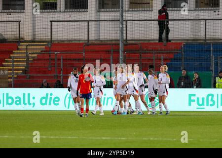 Torjubel zum Tor zum 1:0 durch Tuana Mahmoud (Deutschland, #07), GER, Deutschald vs. Spanien, Fussball, Laenderspiel, Spielzeit 2024/2025, 28.11.2024, Foto: Eibner-Pressefoto/Jenni Maul Stockfoto