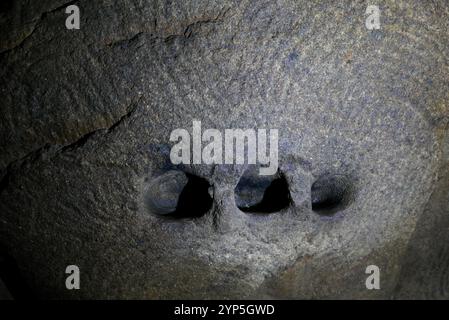 Cairn von Gavrinis, Larmor-Baden, Golfe du Morbihan, Morbihan, Bretagne, Bretagne, Frankreich, Europa Stockfoto