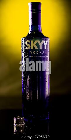 Skyy Vodka Flasche Stockfoto