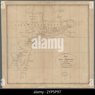 Kaart van Nieuw Nederland: Behoorende tot de door het Provinciaal Utrechtsch Genootschap bekroonde verhandeling 1827 von Bennet, Roelf Gabriel, 1774-1829 Stockfoto