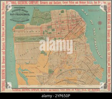 Crocker's Guide Map of the City of San Francisco : zusammengestellt aus den offiziellen Umfragen und speziell für Crocker-Langley San Francisco Directory, 1896 1896 graviert Stockfoto