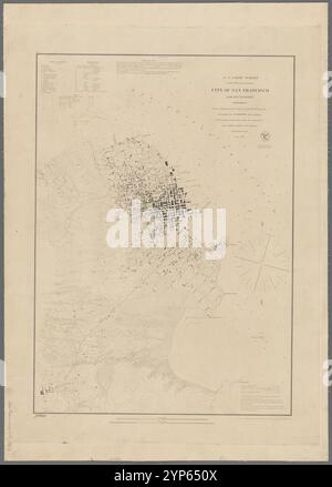 Stadt San Francisco und Umgebung, Kalifornien 1853 von Bache, A.D. (Alexander Dallas), 1806-1867 Stockfoto