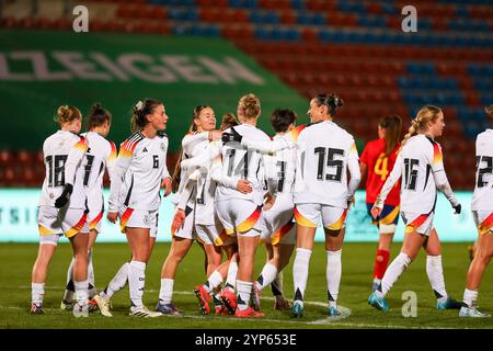 Torjubel zum Tor zum 3:0 durch Sophie Weidauer (Deutschland, #19), GER, Deutschland vs. Spanien, Fussball, Laenderspiel, Laenderspielrunde, Spielzeit 2024/2025, 28.11.2024 Foto: Eibner-Pressefoto/Jenni Maul Stockfoto