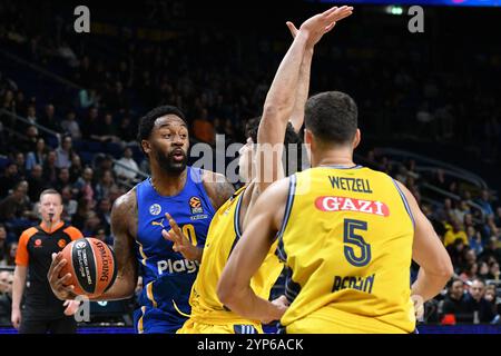 Levi Randolph (Maccabi Playtika Tel Aviv, #20) GER, ALBA Berlin gegen Maccabi Playtika Tel Aviv, Basketball, EuroLeague, Saison 2024/2025, 12. Spieltag, 28.11.2024 Foto: Eibner-Pressefoto/Ryan Sleiman Stockfoto