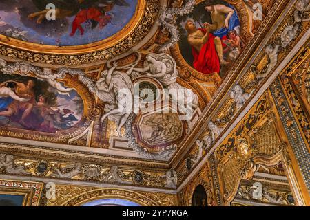 PARIS, FRANKREICH, 12. OKTOBER 2019 : Einrichtung und Einrichtung des Hotels de Lauzun, 12. Oktober 2019, in Paris, Frankreich Europa Stockfoto