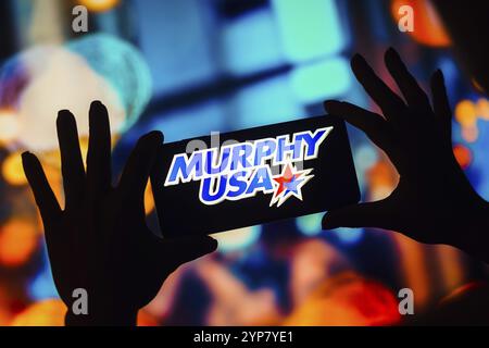 In dieser Abbildung wird das Murphy USA Logo auf einem Smartphone-Bildschirm angezeigt Stockfoto