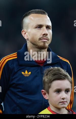 London, Großbritannien. November 2024. London, England, 28. November 2024: Angelino (3 AS Roma) während des Spiels zwischen Tottenham Hotspur und AS Roma im Tottenham Hotspur Stadium in London (Alexander Canillas/SPP) Credit: SPP Sport Press Photo. /Alamy Live News Stockfoto