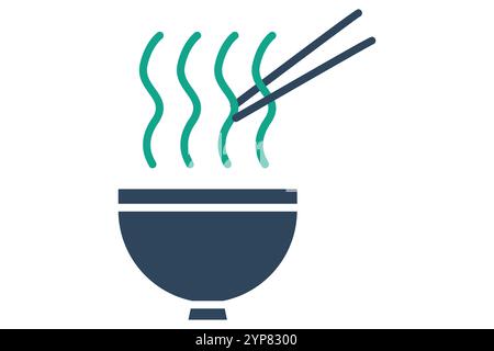 Ramen-Symbol. Symbolstil durchgehend. Symbol für Mahlzeit. Verpflegung Elemente Vektor-Illustration Stock Vektor