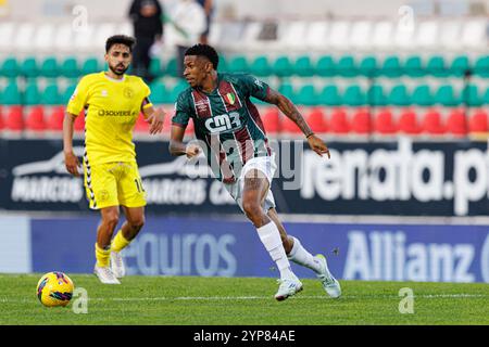 Andre Silva beim Spiel der Liga Portugal zwischen den Mannschaften CF Estrela Amadora und CD Nacional im Estadio Jose Gomes (Maciej Rogowski) Stockfoto