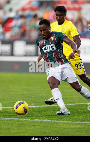 Jovane Cabral, Dudu beim Spiel der Liga Portugal zwischen Mannschaften von CF Estrela Amadora und CD Nacional im Estadio Jose Gomes (Maciej Rogowski) Stockfoto