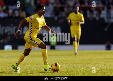 Nigel Thomas beim Spiel der Liga Portugal zwischen den Teams von CF Estrela Amadora und CD Nacional im Estadio Jose Gomes (Maciej Rogowski) Stockfoto