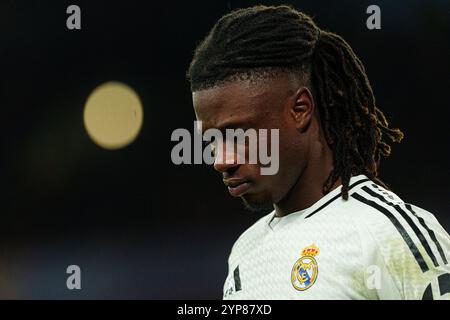 Eduardo Camavinga von Real Madrid im Spiel der UEFA Champions League, 2024/25 League Phase MD5 Spiel zwischen Liverpool FC und Real Madrid C.F. in Anfield, Liverpool am Mittwoch, den 27. November 2024. (Foto: Steven Halliwell | MI News) Credit: MI News & Sport /Alamy Live News Stockfoto