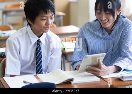 Schüler der Mittelstufe in der Klasse Stockfoto
