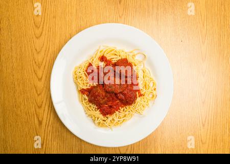 Spaghetti und Fleischbällchen Stockfoto