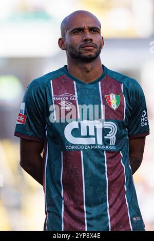 Amadora, Portugal. November 2024. Leo Cordeiro (CF Estrela Amadora) wurde während des Liga-Portugal-Spiels zwischen CF Estrela Amadora und CD Nacional bei Estadio Jose Gomes gesehen. Endpartitur; CF Estrela Amadora 2:0 CD Nacional (Foto: Maciej Rogowski/SOPA Images/SIPA USA) Credit: SIPA USA/Alamy Live News Stockfoto