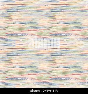Abstraktes, nahtloses Muster in Pastellfarben. Hochwertige Abbildung. Die Farbwäsche in strukturiertem Papier. Handgezeichnet. Gut für Karten, Bastelpapier Stockfoto