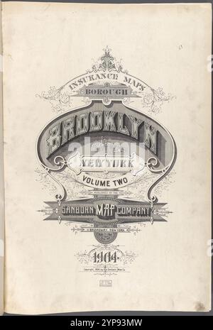 Insurance Maps Borough of Brooklyn New York V. 2, herausgegeben von The Sanborn MAP co. 113Broadway, New York. 1904. 1884 - 1936 Stockfoto