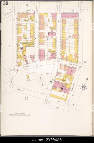 Brooklyn V. 4, Plate No. 39 [Karte begrenzt durch Nassau Ave., Eckford St., Engert Ave., Lorimer St.] 1884 - 1936 Stockfoto